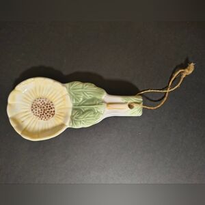 Retro Sunflower Ceramic Spoon Rest or Wall Hanging